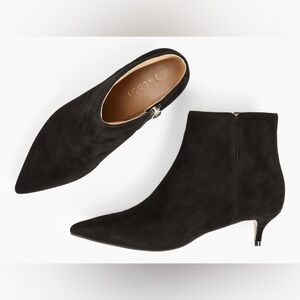 Talbots Black Suede Ankle Booties